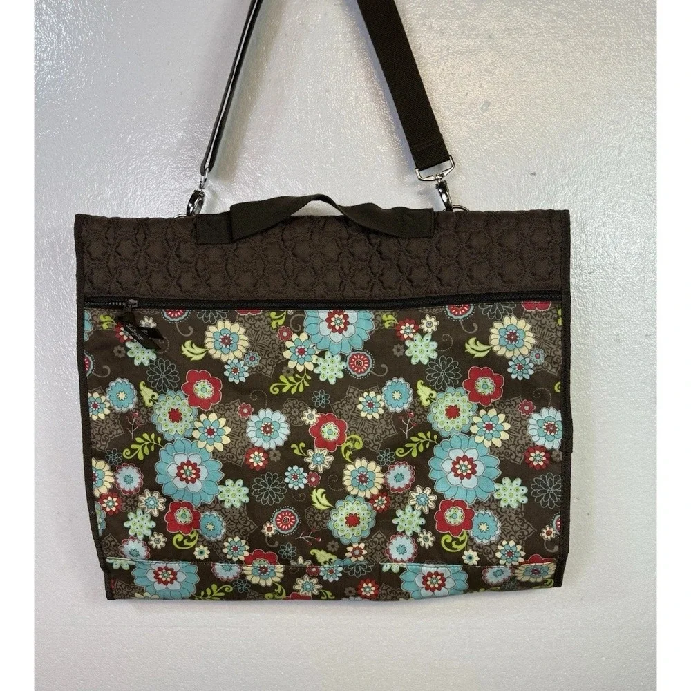 Thirty One Travel Garment Bag Multi Colored Floral Fanfare Retired Luggage